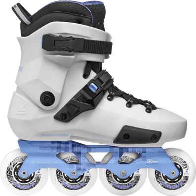 Rollerblade Twister XT grey pearl periwinkle Seitenansicht aussen